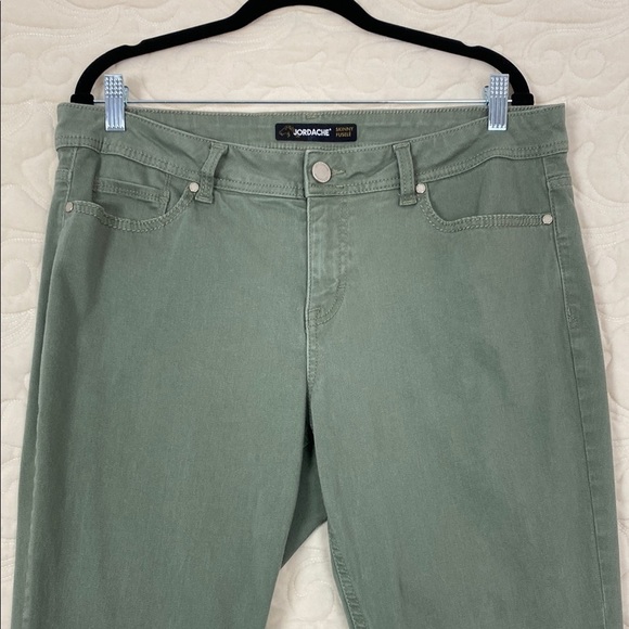Jordache Skinny Jeans Green Sz 18W - Picture 2 of 11
